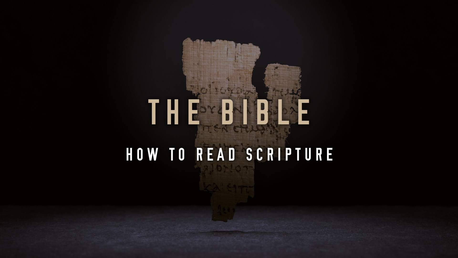 the Bible: reading for understanding